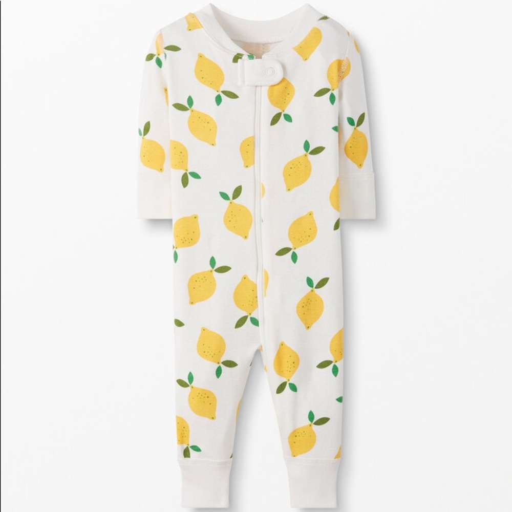 Hannah Andersson Lemon Baby Zip Sleeper